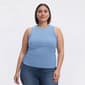 Plus Size Architect® 2x2 Rib High Neck Solid Tank Top - image 2