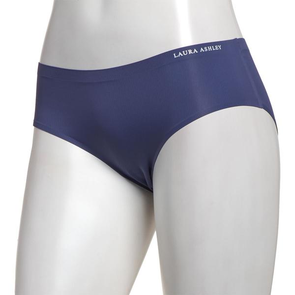 Womens Laura Ashley(R) Ribbed Nylon Hipster Panties - LS8444AS