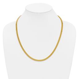 Gold Plated over Sterling Silver Curb Chain Necklace