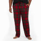 Mens Preswick & Moore(R) Silky Fleece Pajama Pants - Red/Black - image 1