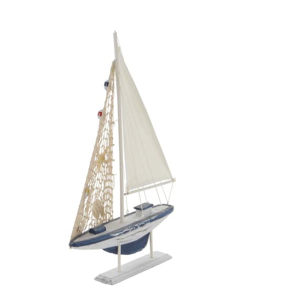9th & Pike&#174; Wooden Sailboat Sculpture Set Of 2