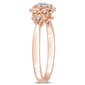 Diamond Classics™ 1/10ctw. Diamond Rose Silver Ring - image 2