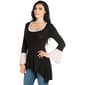 Womens 24/7 Comfort Apparel Bell Sleeve Hi Low Tunic - image 3