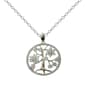 Silver Plated & Cubic Zirconia Tree of Life Pendant Necklace - image 1