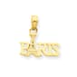 Gold Classics&#40;tm&#41; 14k. Paris & Eiffel Tower Pendant - image 1