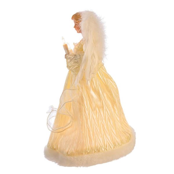 Kurt Adler UL 10-Light 12in. Ivory Angel Treetop