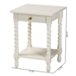 Baxton Studio Niklas Nightstand with Twisted Legs - image 10