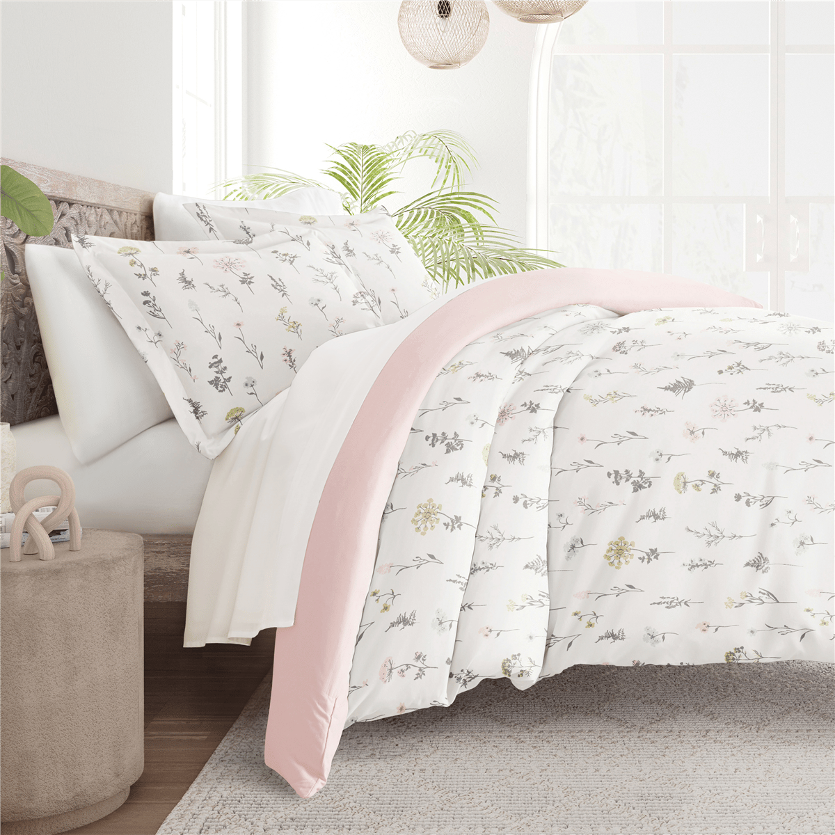 Open Video Modal for Soft Essentials Ultra-Soft Wildflower Reversible Duvet Cover Set