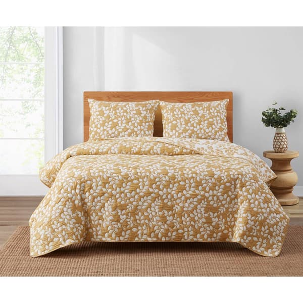 Cedar Court Camden Leaf Reversible Quilt Set - image 