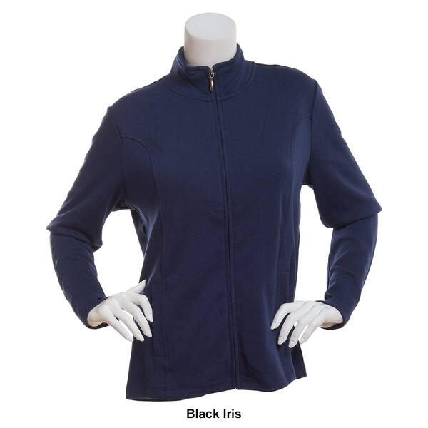 Plus Size Hasting & Smith Long Sleeve Mock Neck Zip Jacket