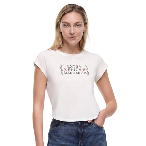 Womens Wildfox Cap Sleeve Extra Spicy Luna Baby Graphic Tee - image 