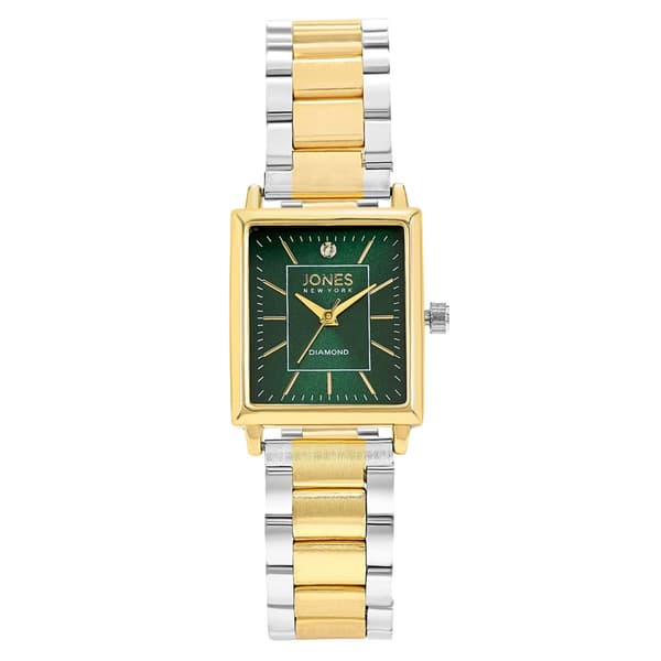 Womens Jones New York Two-Tone Rectangle Watch - 15185S-42-X34 - image 