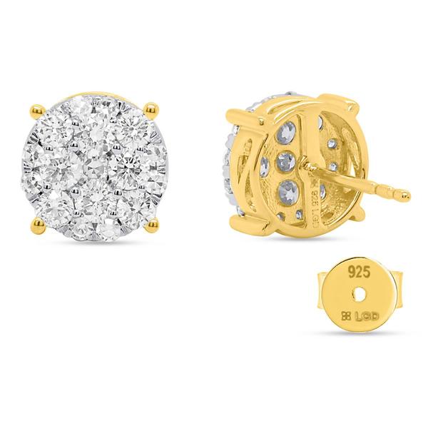 Nova Star® Gold Plated 1 1/2ctw. Lab Grown Diamond Stud Earrings
