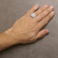 Mens Haus of Brilliance 1/2ctw. Multi-Diamond Hexagon Frame Ring - image 5
