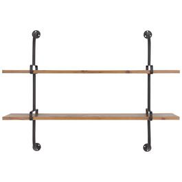 9th & Pike&#40;R&#41; 2 Tier Metal and Wood Floating Wall Shelf
