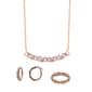 Gianni Argento Rose Plated 1/10ctw. Diamond X & Heart 3pc. Set - image 1