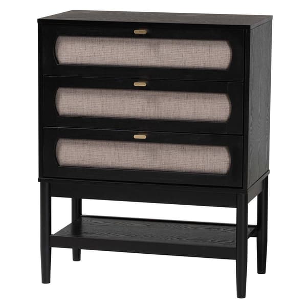 Baxton Studio Shirin Mid-Century Wood 3-Drawer Chest - image 