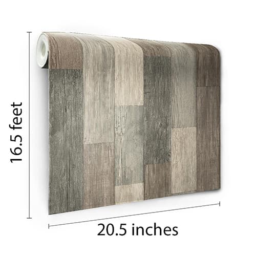 RoomMates® Dark Weathered Plank Peel &amp; Stick Wallpaper