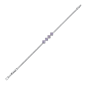 Saffron Violet CZ Blossom Accent Tennis Bracelet - image 2