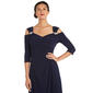 Petite R&M Richards Cold Shoulder Side Slit Evening Gown - image 3