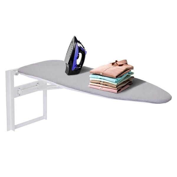 Ivation Wall Mounted Fold Down Iron Board w/ Removable Cover