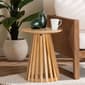 bali & pari Caribic Modern Slatted Acacia Wood End Table - image 5