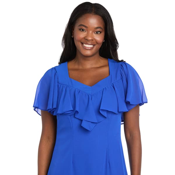 Womens R&M Richards Midi Chiffon Dress