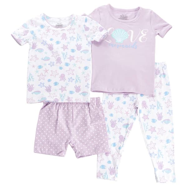 Toddler Girl Rene Rofe(R) Mermaids 4pc. Pajama Set - image 