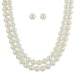 Faux Cream Pearl Necklace & Earrings Set - image 1