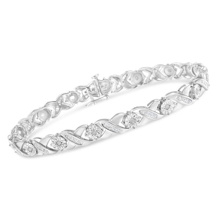 Diamond Classics™ Diamond Sterling Silver X-Link Bracelet