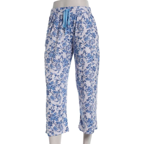 Womens Rene Rofe Large Floral Capri Pajama Pants - image 