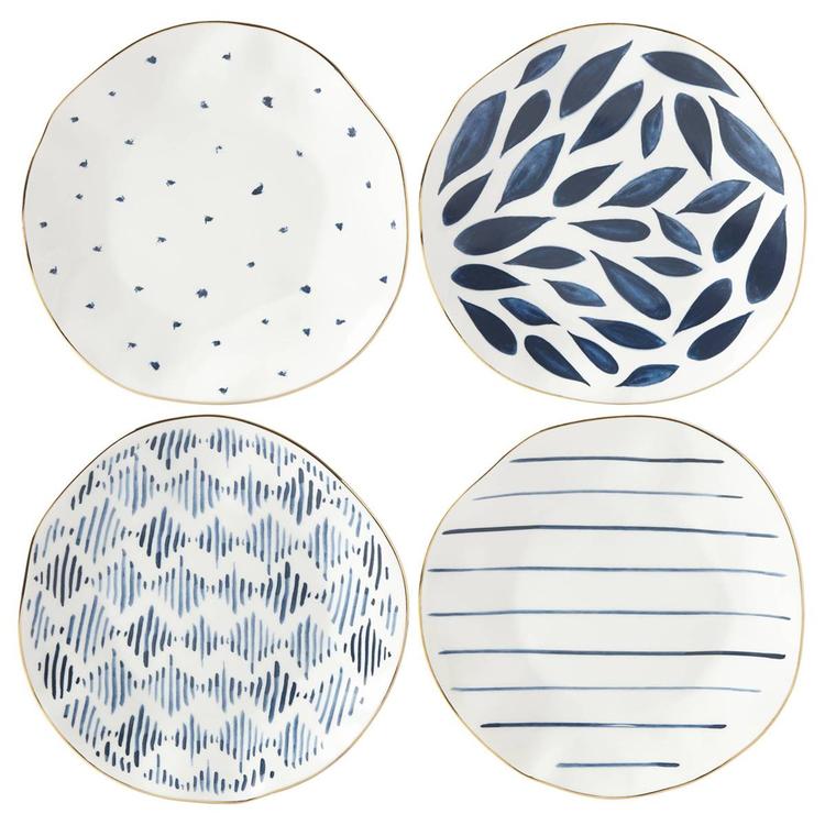 Lenox(R) Blue Bay(tm) 4pc. Dessert Plate Set