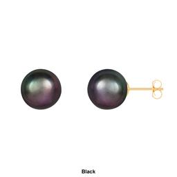 Splendid Pearls 14kt. Gold 10mm Round Pearl Stud Earrings