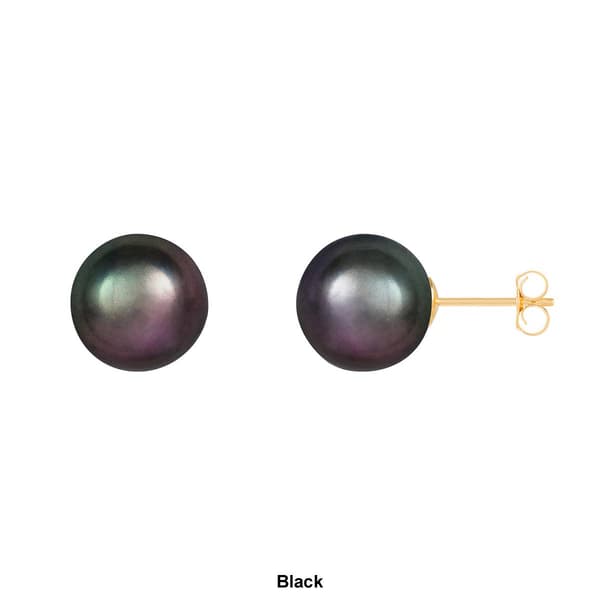 Splendid Pearls 14kt. Gold 10mm Round Pearl Stud Earrings
