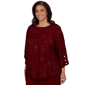 Plus Size Alfred Dunner Union 3/4 Sleeve Sparkle Soutache Blouse - image 3
