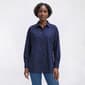 Womens LANDS END(R) Dot Point Collar Button Down - image 1