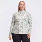 Plus Size Hasting & Smith Long Sleeve Mock Neck Mushroom Tee - image 1