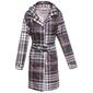Womens Capelli New York Plaid Mid-Length Trench Coat - image 1