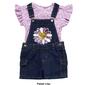 Girls &#40;4-6x&#41; Colette Lilly Sequin Denim Shortalls & Floral Tee - image 2