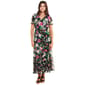 Plus Size Kasper Short Flutter Sleeve Floral Tiered Dress - image 1