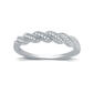 Endless Affection&#40;tm&#41; 1/10ctw. Diamond Sterling Silver Braid Ring - image 1