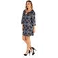 Plus Size 24/7 Comfort Apparel Grey Geometric Shift Dress - image 3