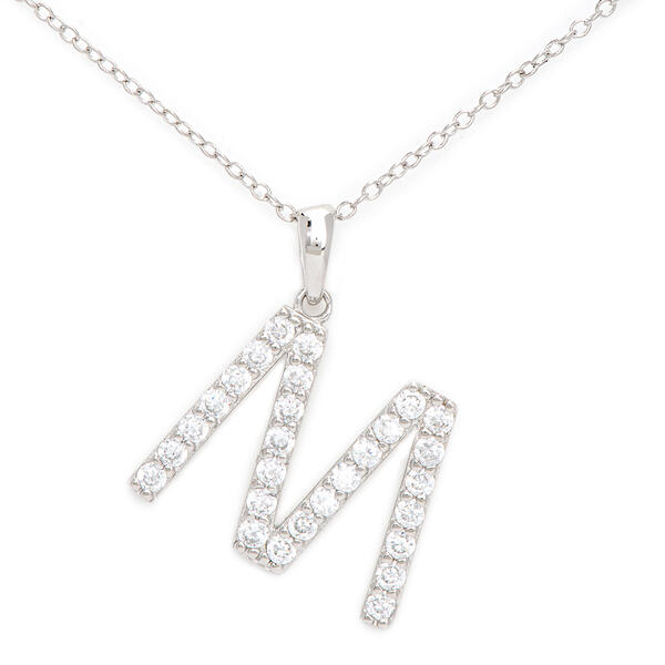Gianni Argento Silver Initial Pendant Necklace - M - image 