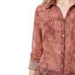 Womens NY Collection Roll Tab Sleeve Paisley Mesh Tunic Blouse - image 4