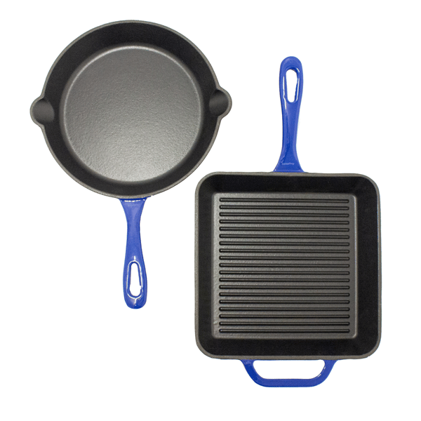 BergHOFF Neo 2pc. Cast Iron 10in. Fry & Grill Pan Cookware Set - image 