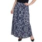 Plus Size NY Collection Pull On Side Tie ITY Skirt - Navy Skyte - image 1