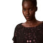 Womens Calvin Klein Short Sleeve Boat Neck Sequin Dot Blouse - image 5