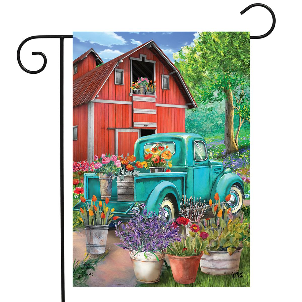 Briarwood Lane Farm Truck Garden Flag