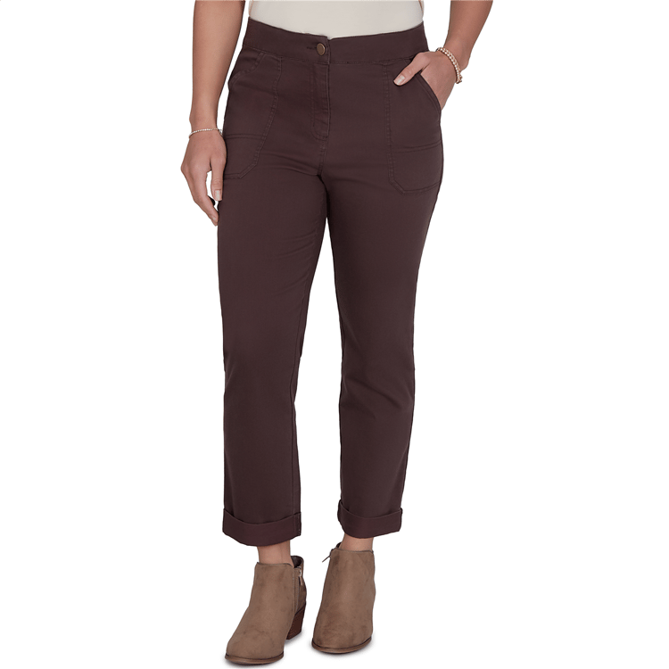 Petite Ruby Rd. Romance On The Ranch Washed Twill Pants