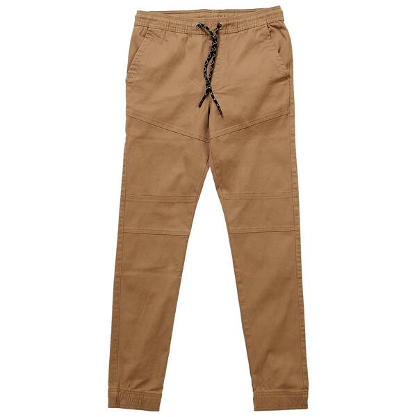 Young Mens Burnside Twill Jogger Pants - Khaki - image 